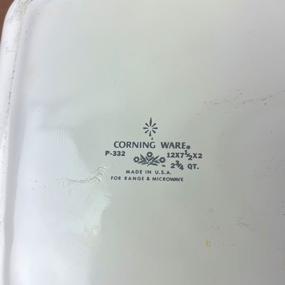 Vintage Corning Ware Cornflower Rectangular cooking Pan. P-332 - Picture 6 of 7